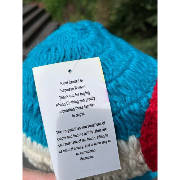 NEW Rising International Colorado Flag Crochet Fleece Lined Beanie Nepalese Hat - Picture 4 of 8